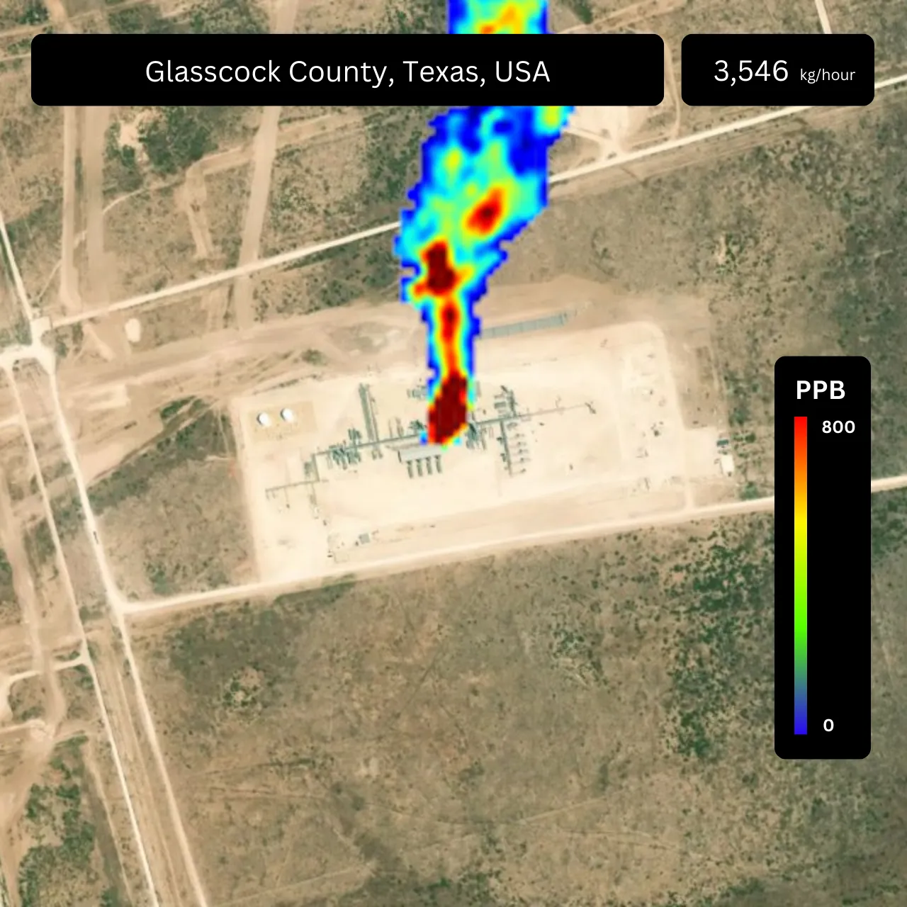 Example plume visualization using Momentick technology.